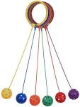 Champion Sports Swing Ball Set Plastic Assorted Colors 6/Set