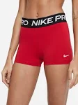 Nike Pro Women&#x27;s 3&quot; Dri-FIT Training Shorts Red Black CZ9857-687