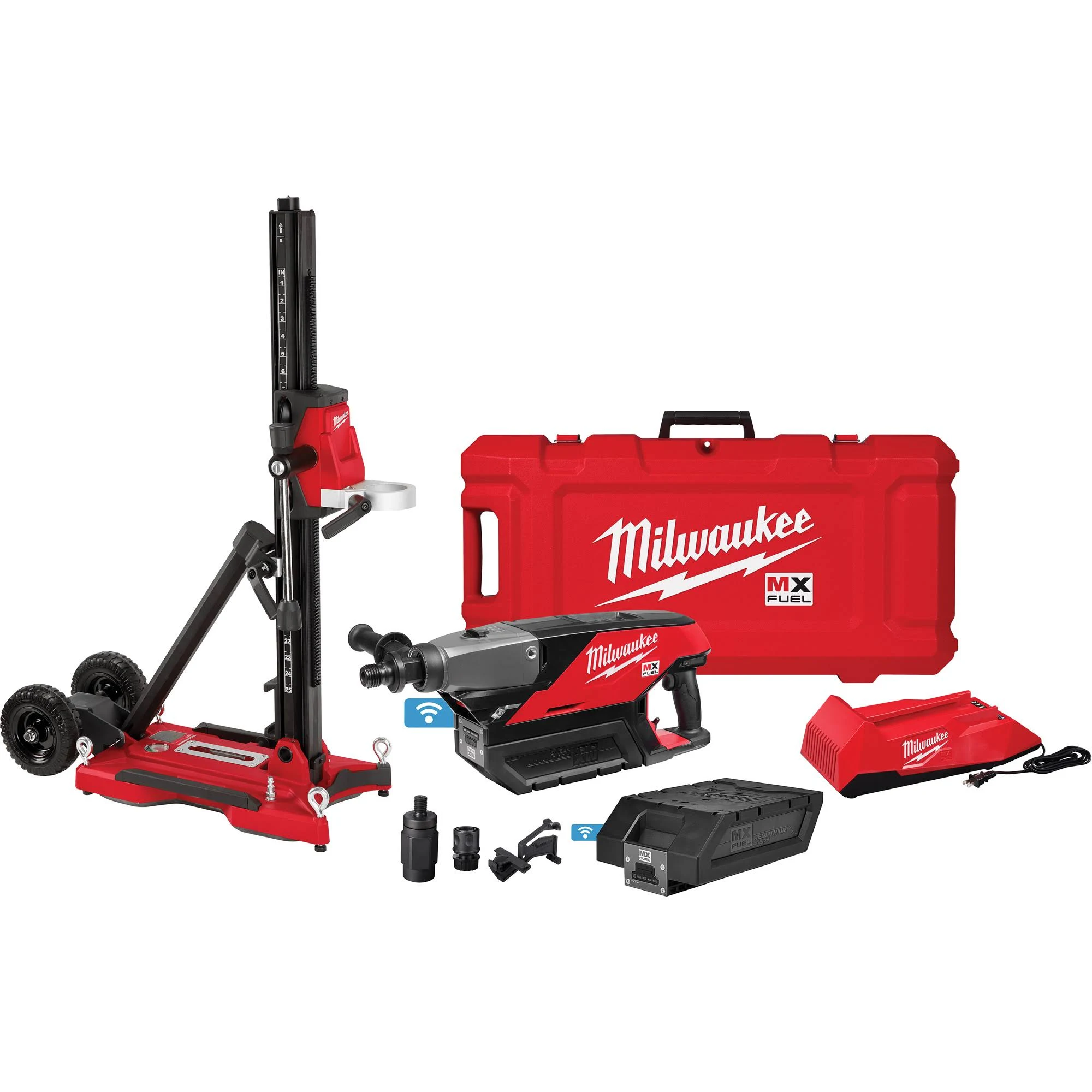 Milwaukee MXF301-2CXS MX FUEL Handheld Core Drill Kit with Stand