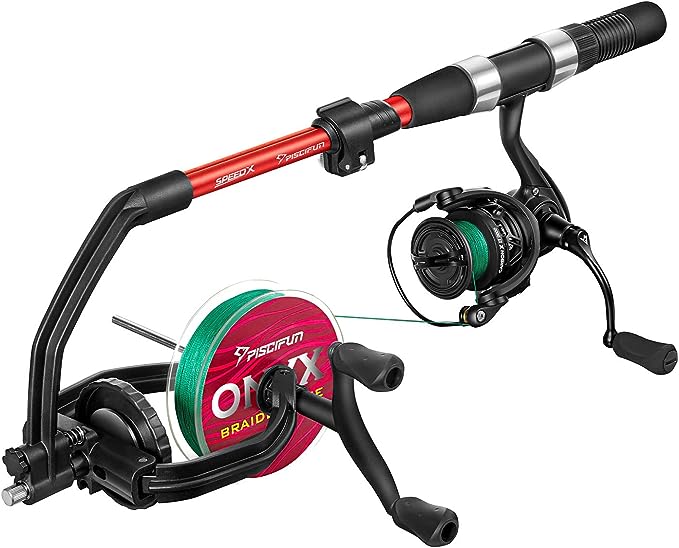 Piscifun Speed X Fishing Line Winder with Unwinding - Spooling Station Black 