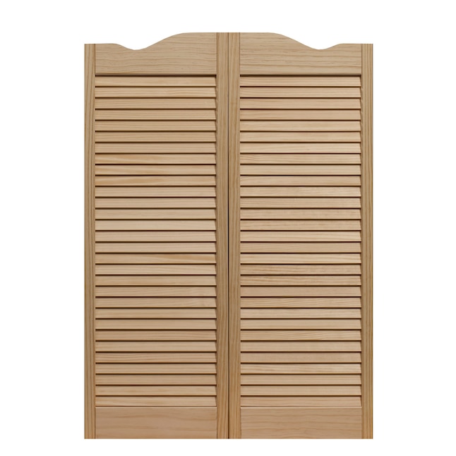 LTL Home Products 858442 Dixieland Louvered Café Interior Swing Solid Wood Door, 24"X42", Unfinished