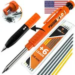 New 2-in1 Carpenter Pencils winth Finger Grip for Carpenter (Incl. 7 Leads + Sha