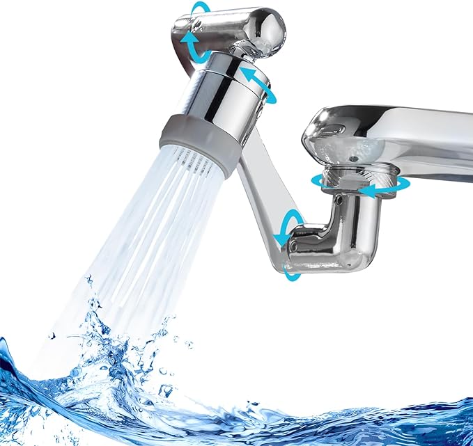 Premium 1080° Swivel Faucet Extender with 2-Mode Spray - Handy Kitchen and Ba...