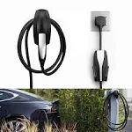 SEVEN SPARTA Charging Cable Holder with Chassis Bracket Compatible with Tesla Model 3 Model Y Model X Model S Charger Cable Organizer Car Accessories Wall Connector, Patent Approved (Black)