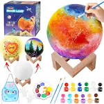 Paint Your Own Moon Lamp Kit, Gifts DIY 3D Moon Light Cool Galaxy Lamp,Toys for Teens Boys Girls, Arts & Crafts Kit Art Supplies for Kids, Arts and Crafts for Kids Ages 8-12 Birthday Gifts