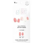 Dashing Diva Glaze Nail Strips - Flower Rain | Works with Any LED Nail Lamp | Long Lasting, Chip Resistant, Semicured Gel Nail Strips | Contains 34 Salon Quality Nail Wraps, 1 Prep Pad, 1 Nail File