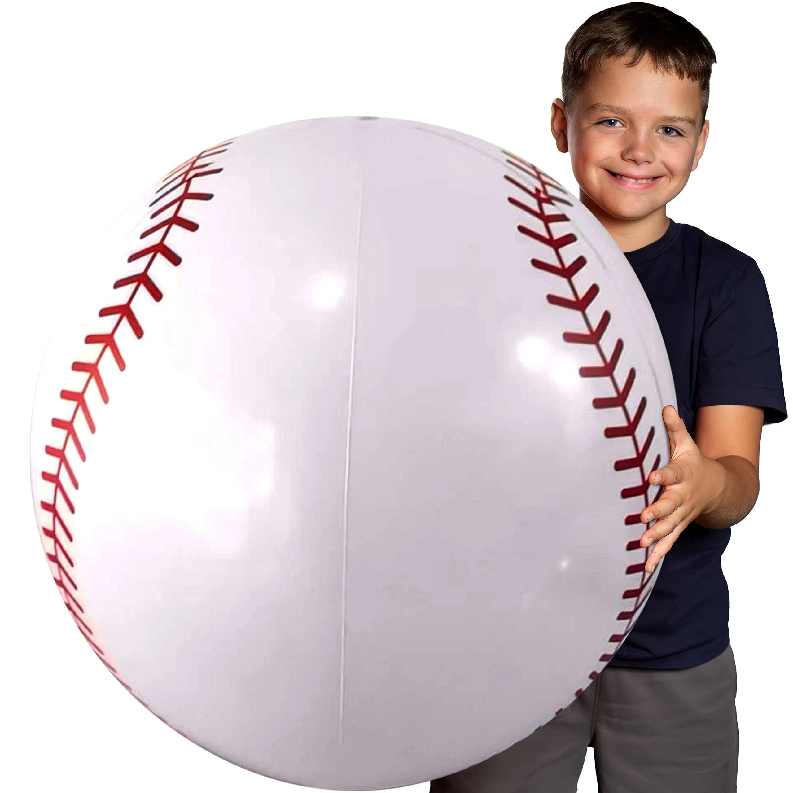 Large Beach Ball for Kids or Adults - Easy to Inflate and Durable Material to Last for Years of Fun - Comes in 3 Colors - Great Gift Idea for Boys & Girls All Ages - Also Best Pool Party Decoration