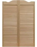 American Wood 583642 36 x 42 in. Dixieland Louvered Cafe Door, Unfinished Pine