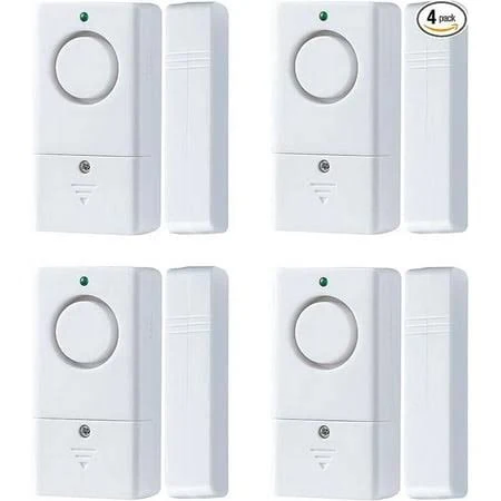 Door Alarm Sensor, Alarm for Doors When Opening, 120DB Window Door Alarm, Door Alarms for Kids Safety, 4 Pack Pool Alarms for Doors Entry Sensor Burglar Alert for Home Security Kids