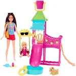 Barbie Skipper Doll and Waterpark Playset with Working Water Slide and Accessories First Jobs