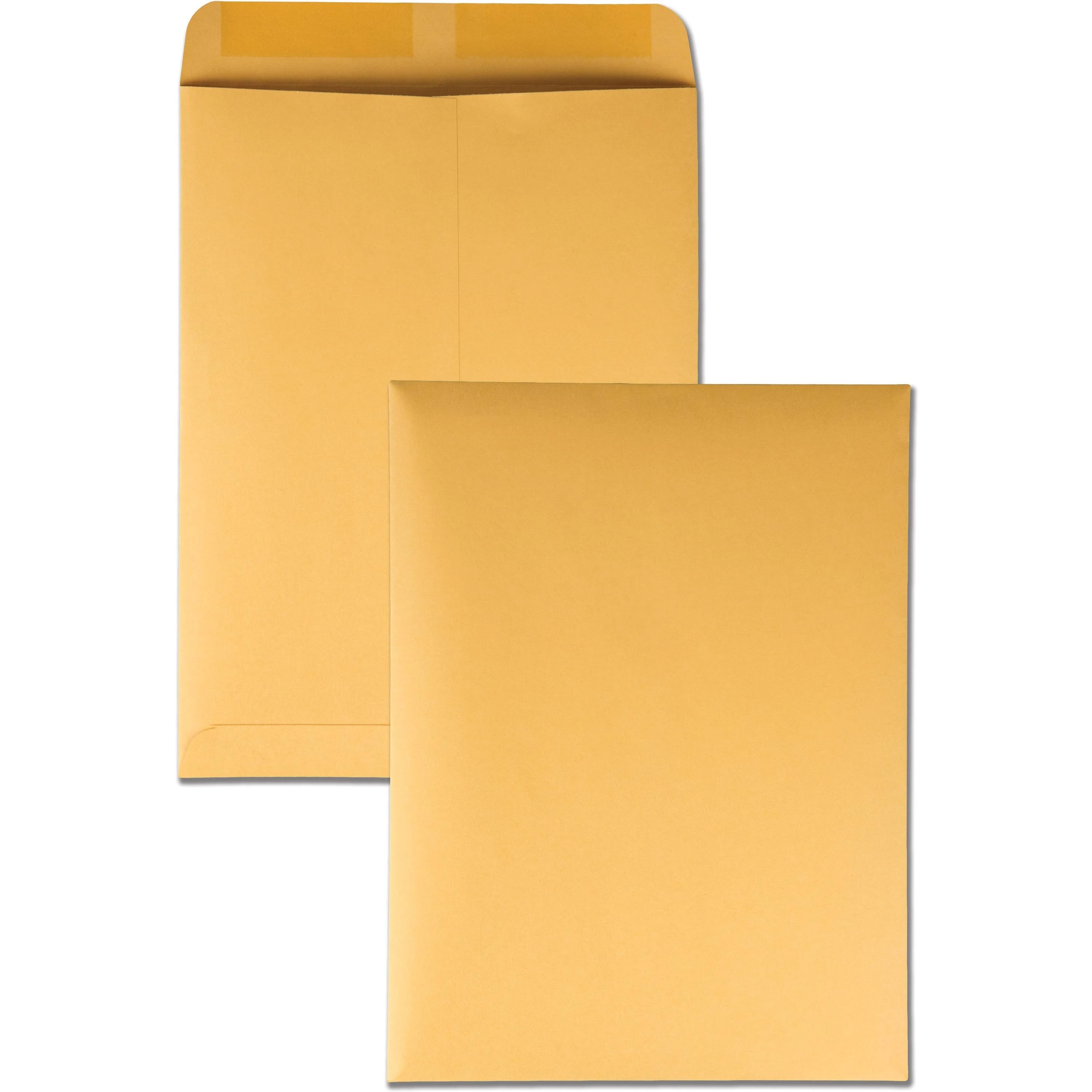 QUALITY PARK Catalog Envelopes: #10-1/2 Envelope Size, Kraft, Top, Brown, 100 PK