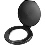 Premium Portable Camping Toilet Seat with Lid for Camping, Hiking, Emergencies -