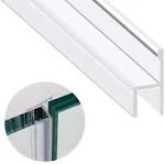 Shower Glass Door Seal Strip, 120 Inch Silicone Soft Shower Door Sweep to Stop Leaks, Frameless Seal Strip