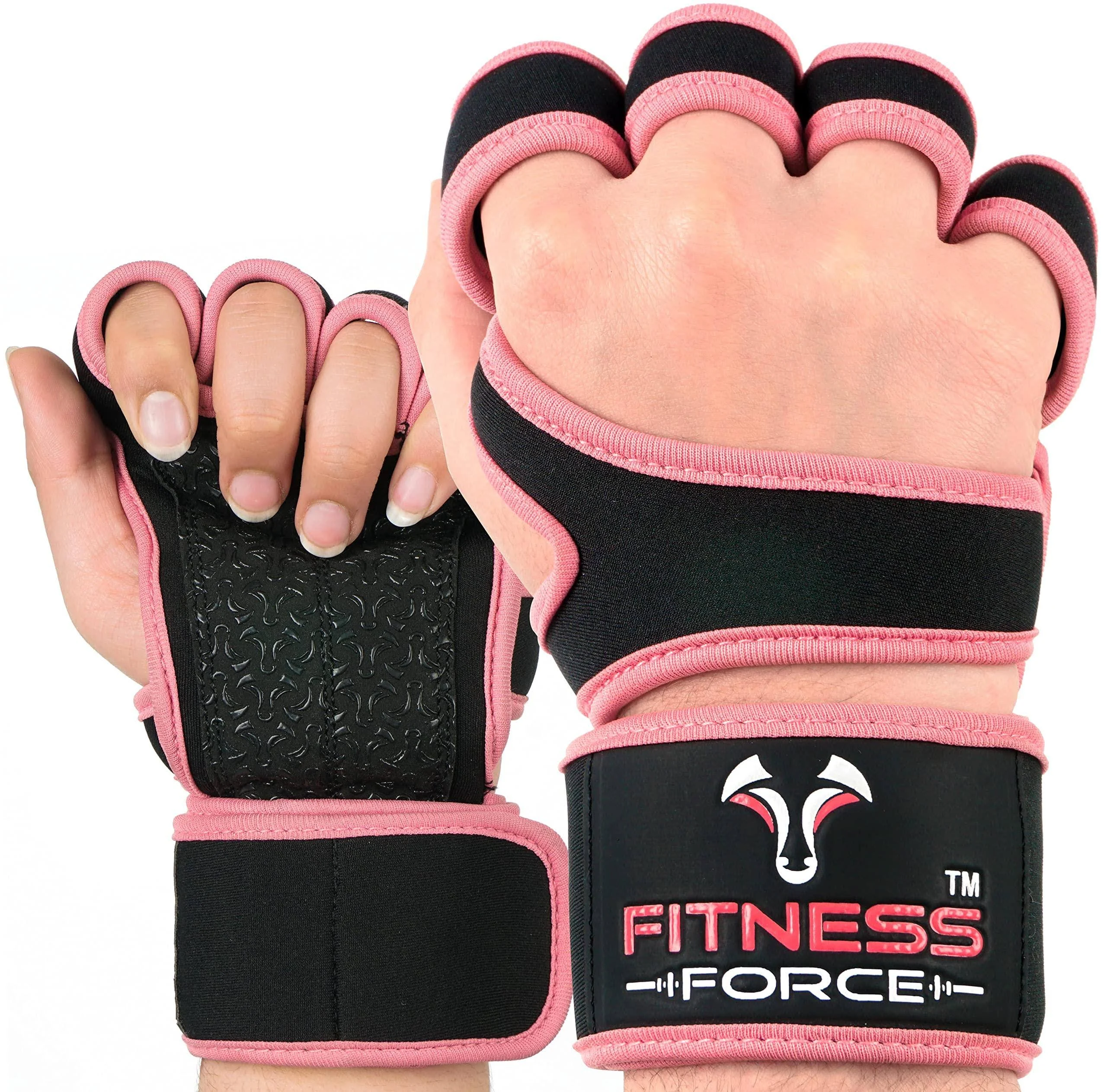 Fitness Force Ventilated Gym Gloves for Men with Built-in Wrist Support for Workouts Weightlifting Gloves Workout Gloves for Women