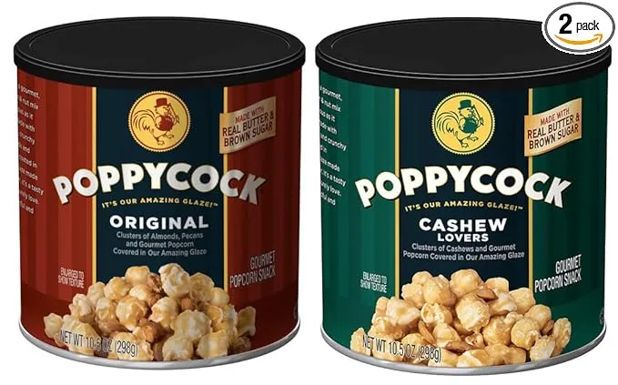 Poppycock Original & Cashew Lovers 10.5oz (2-Pack)