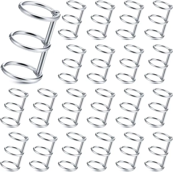 10 Pieces 3 Ring Metal Loose Leaf Binders Book Rings with 20 Mm Inner Diameter f