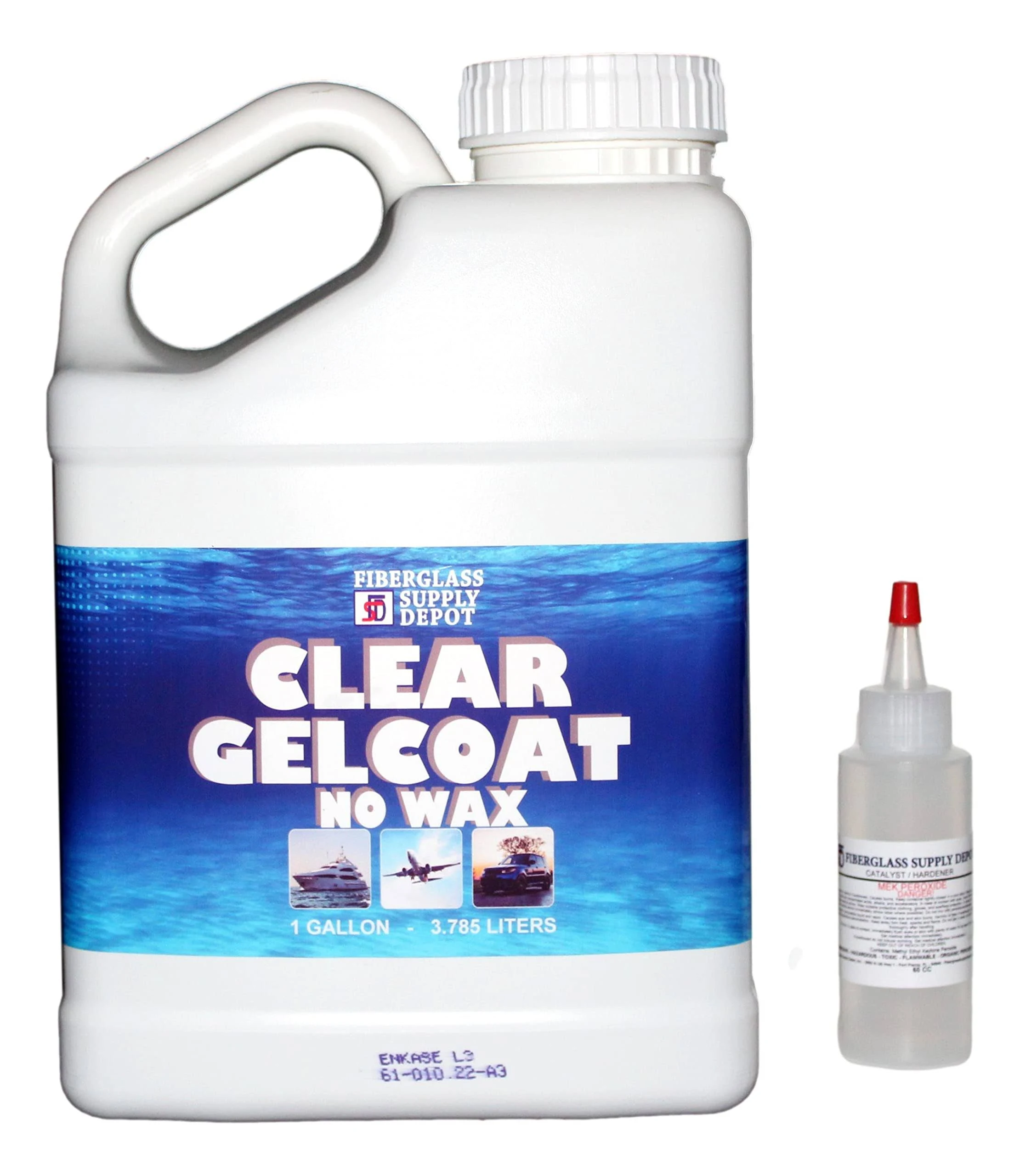  Clear Gelcoat No Wax (Quart) with 15CC of MEKP Hardener