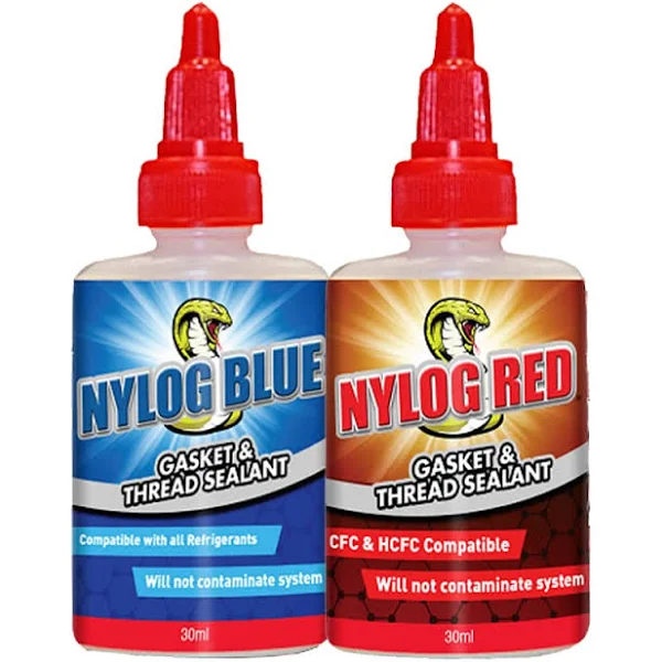 Refrigeration Technologies Nylog Gasket Thread Sealant RT201B Nylog Blue + RT200R Nylog Red 2 Pack (RT201BP + RT200RP) 1 x Blu + 1 x Red