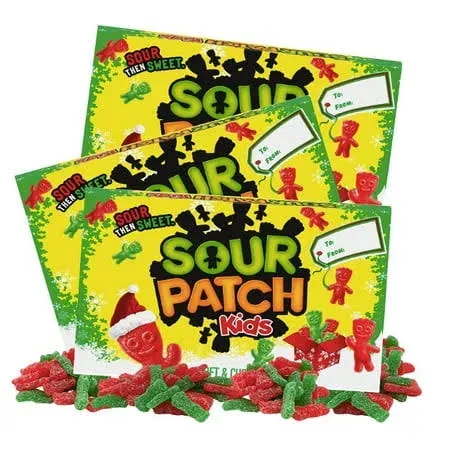 Sour Patch Kids Christmas 2023 Movie Theater Box Candy, Holiday Themed Candies ...