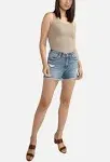 Suki Curvy Cutoff Denim Shorts In Indigo