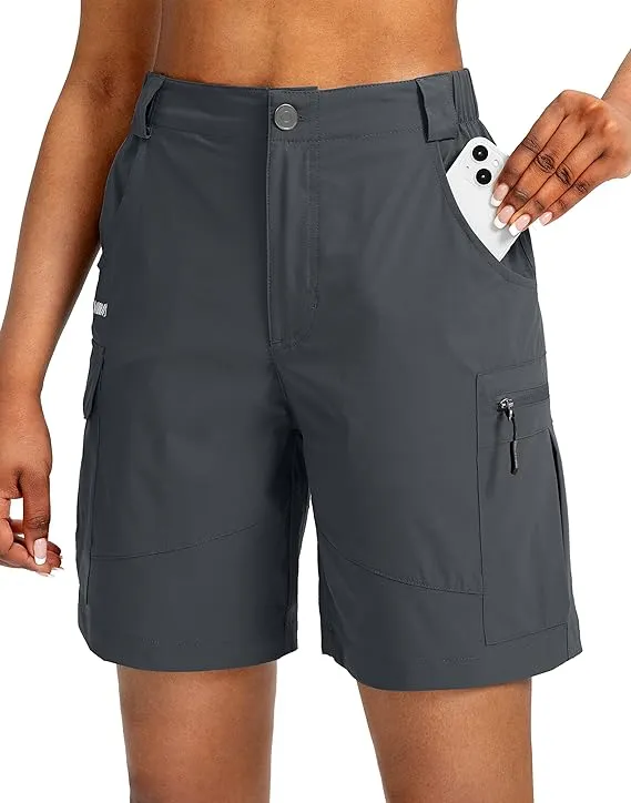 Viodia Womens 7 Hiking Cargo Shorts with Pockets Quick Dry Lightweight Shorts for ...