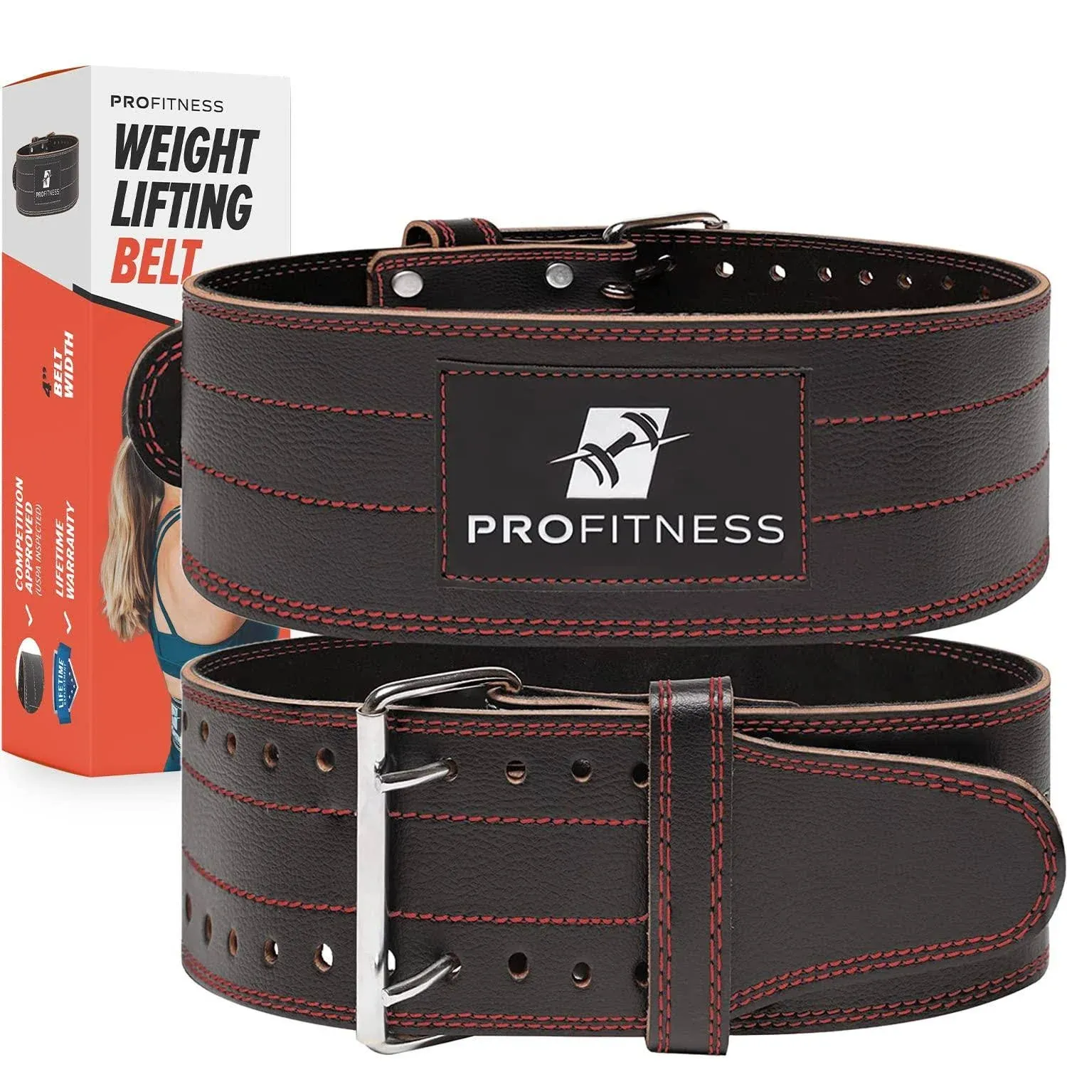 Weight Lifting Belt (5Mm Thick) - Leather Weight Lifting Belt for Women &amp; Men - 