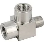 Metalwork 304 Stainless Steel Pipe Fitting, Street Tee, Male Run Tee, 1/4&#034; NP...