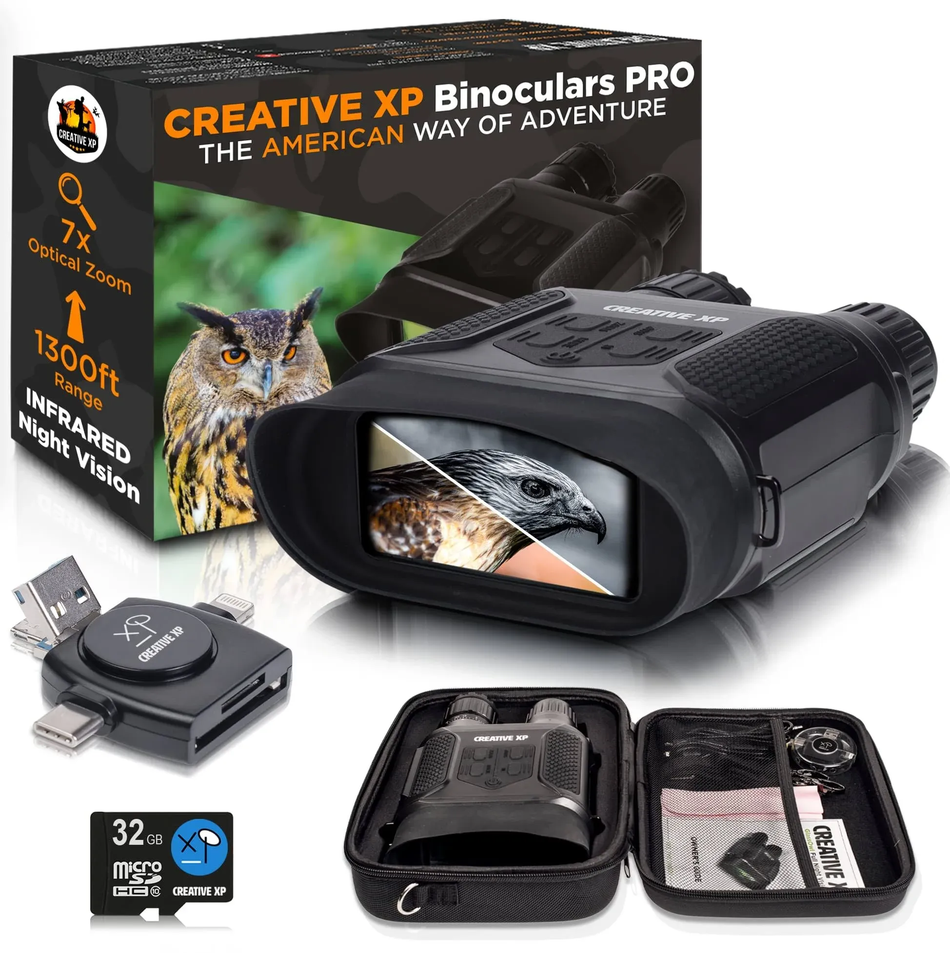 CREATIVE XP Night Vision Goggles - GlassCondor Pro - Digital Military Binocul...