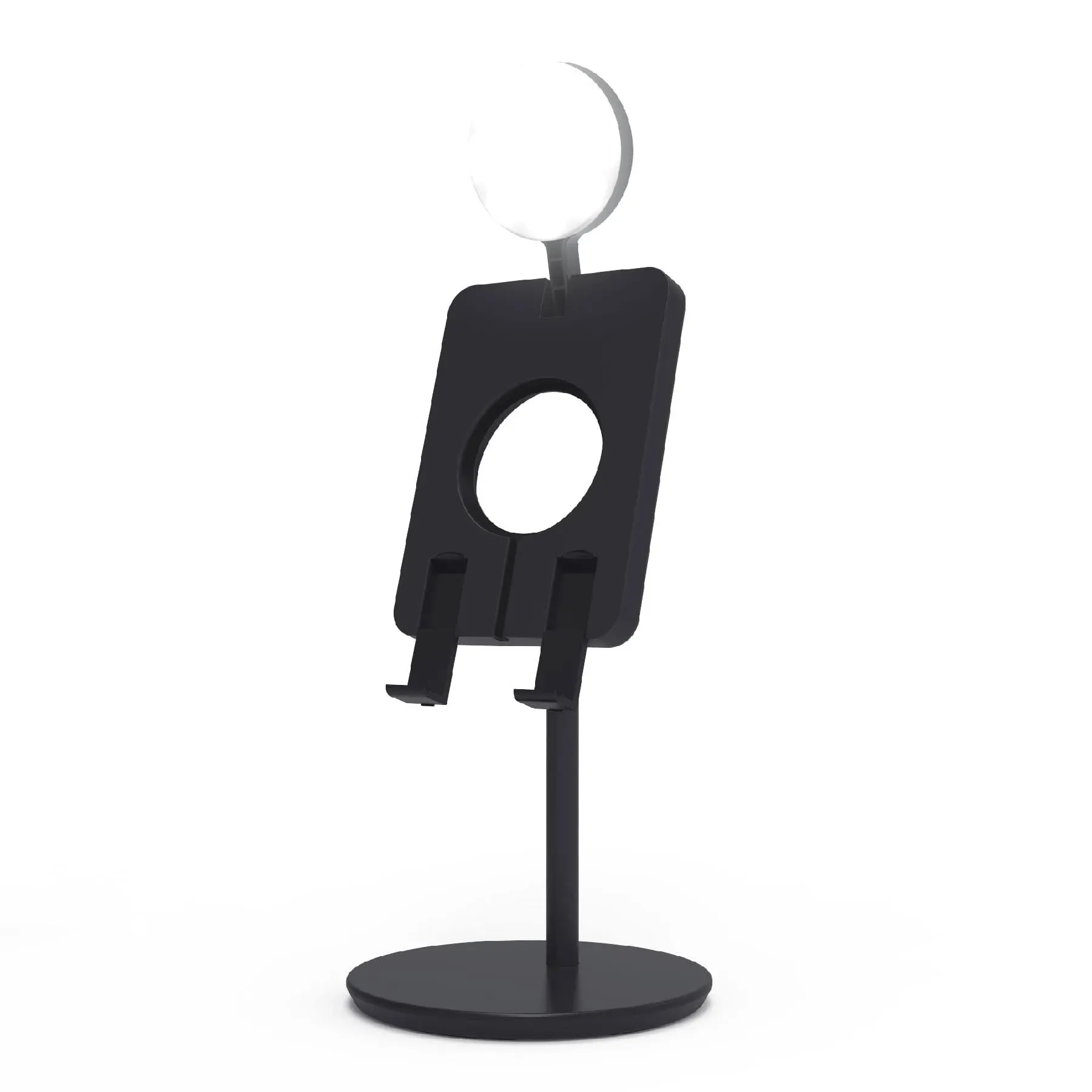 Merkury Innovations Video Call Light Stand - Desktop Phone Stand with Light and Charger Dock