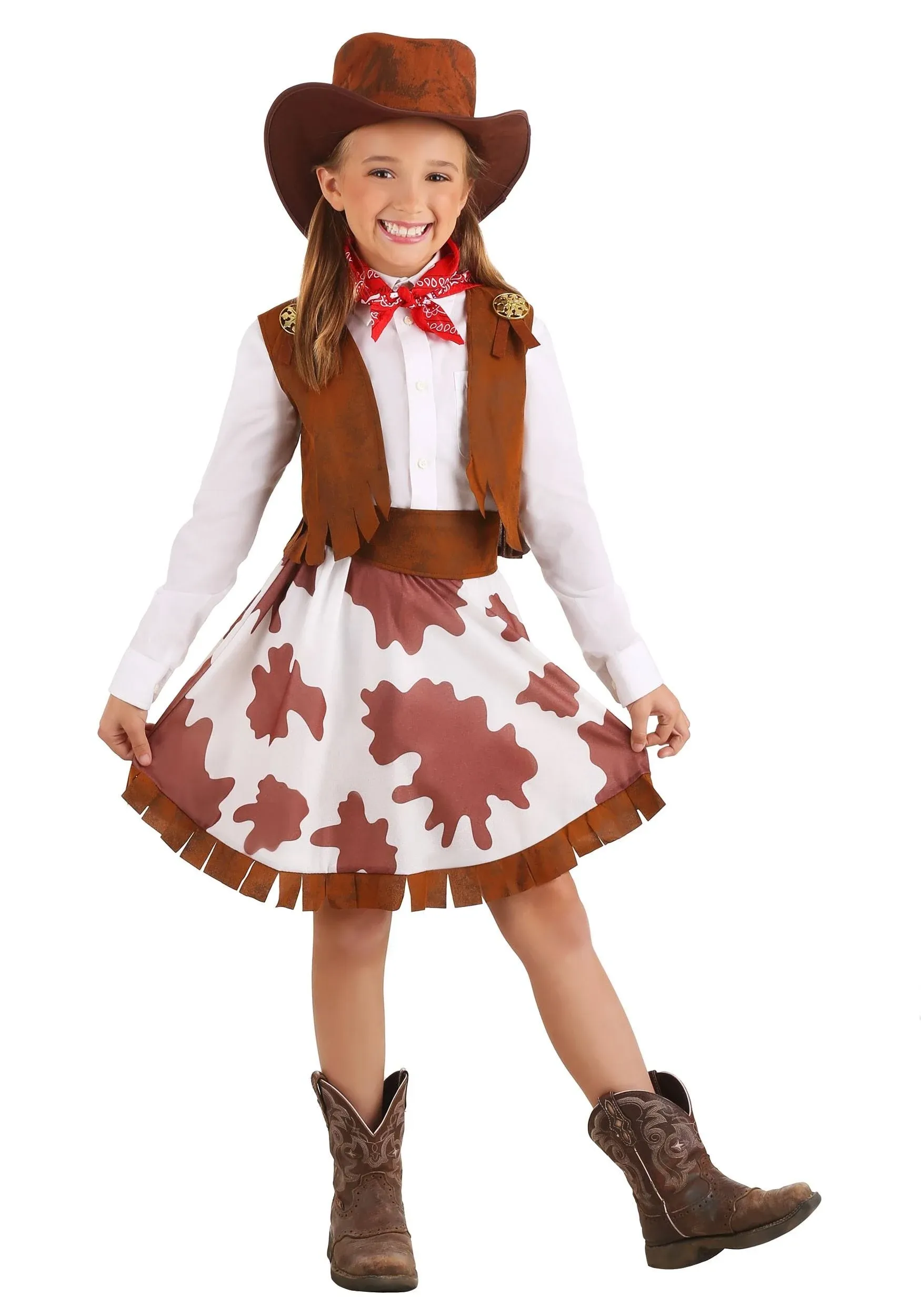 Cowgirl Child Costume, Medium 