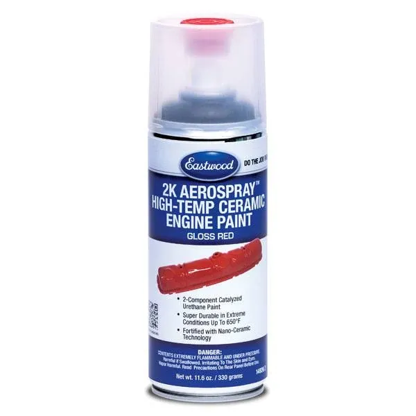 Eastwood 2K Aerospray High Temp Ceramic Engine Paint Gloss Red 14926Z