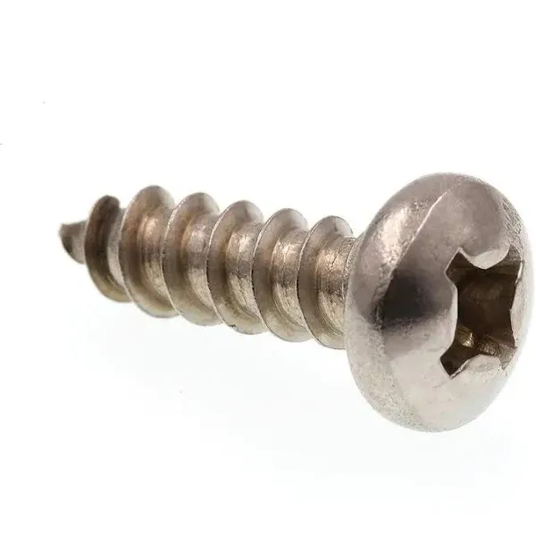 Sheet Metal Screw Self-Tap Pan Head Phil Dr #12 X 3/4in 18-8 Stainless Steel 100PK