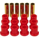 Prothane 6-1001 Red Rear Spring Eye and Shackle Bushing Kit