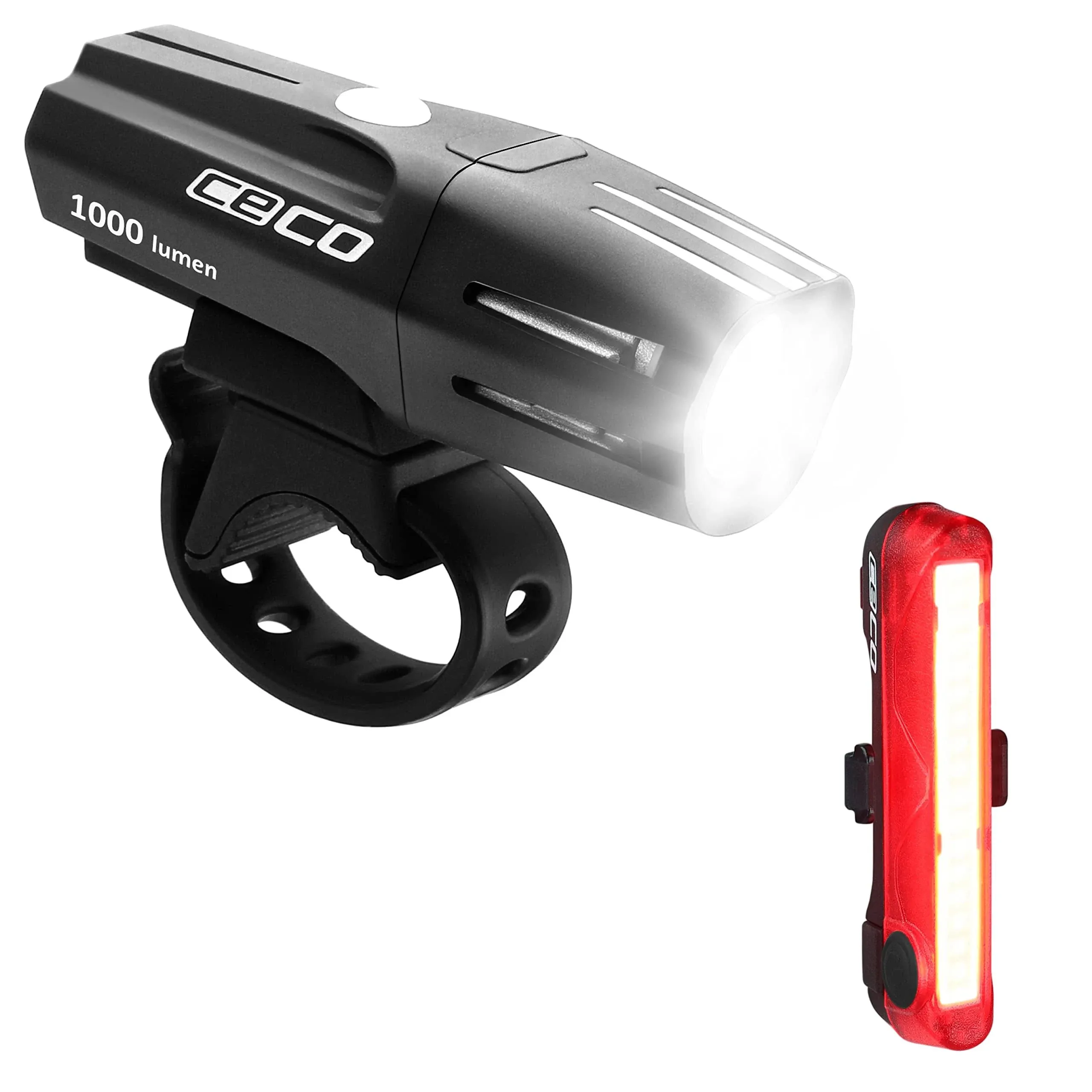 CECO-USA: 1000 Lumen Headlight & 80 Lumen COB LED Tail Light for Cyclists Who ...