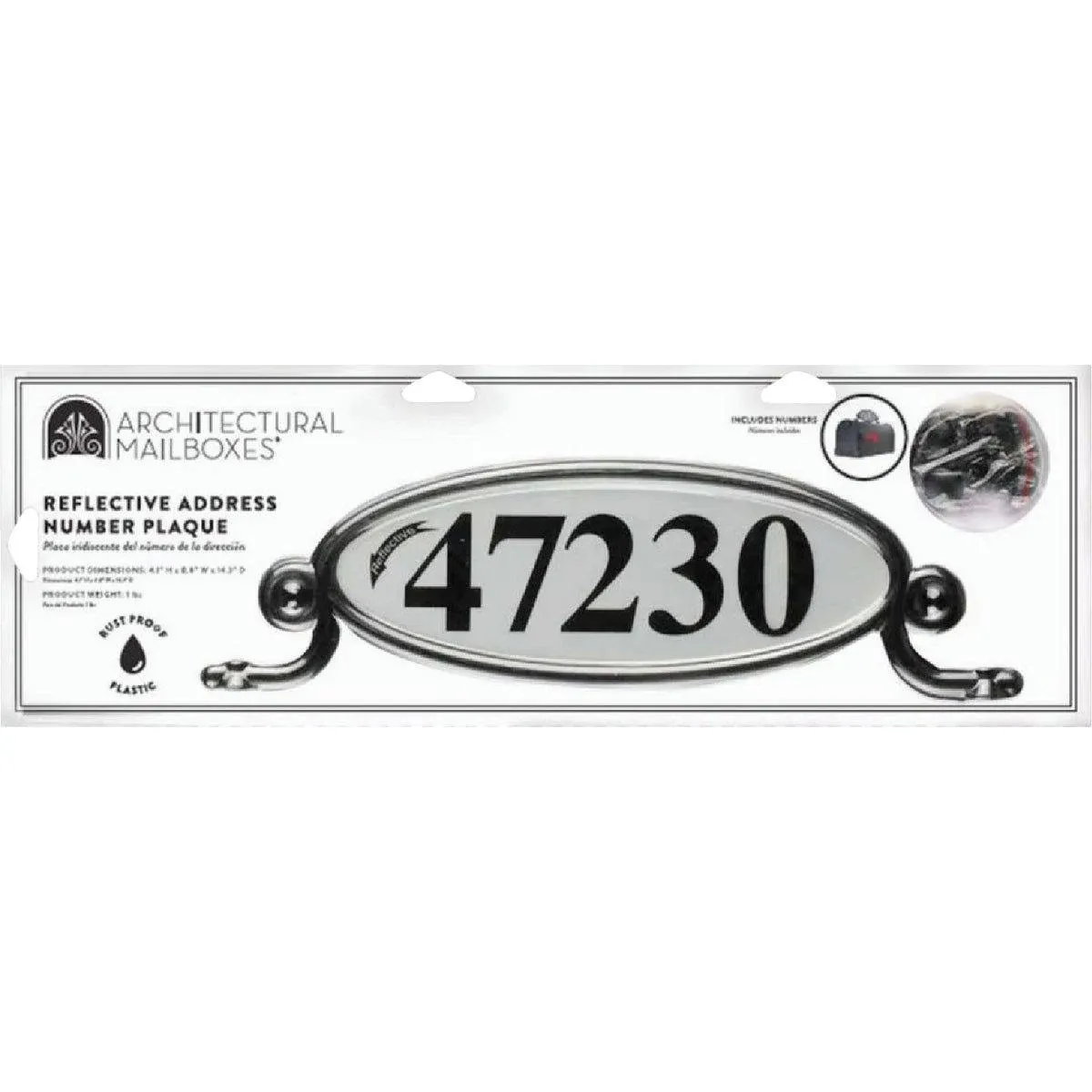 Gibraltar Reflective Address Name & Number Plaque Mailbox Kit - MBPLAQ0BAM | Blain's Farm & Fleet