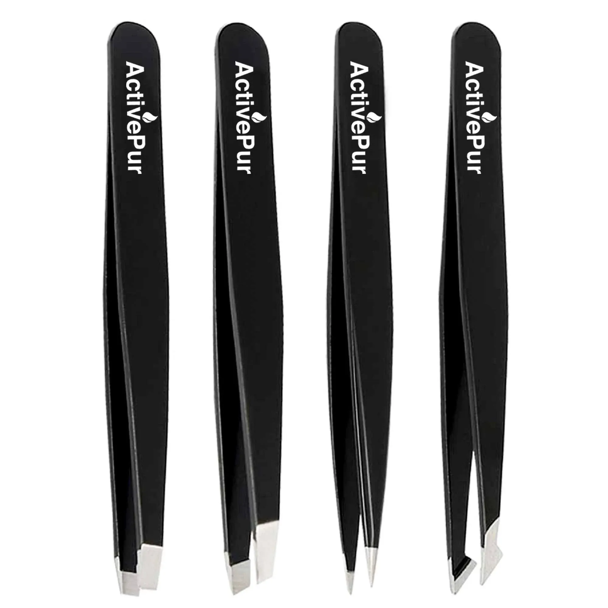 Activepur 4 Pcs Tweezers Set Precision for Facial Hair Ingrown Hair Splinter for ...