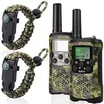 Walkie Talkies for Kids 22 Channel 2 Way Radio 3 Miles Long Range Handheld Walkie Talkies Durable Toy Best Birthday Gifts for 6 Year Old Boys and Girls fit Adventure Game Camping (Green Camo 1)