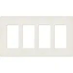 Lutron SC-4-BI Satin Colors 4-Gang Wallplate Biscuit