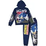 Boys Sonic the Hedgehog Graphic Hoodie and Jogger Pants 2-Piece Outfit Set Little and Big Boys Sizes