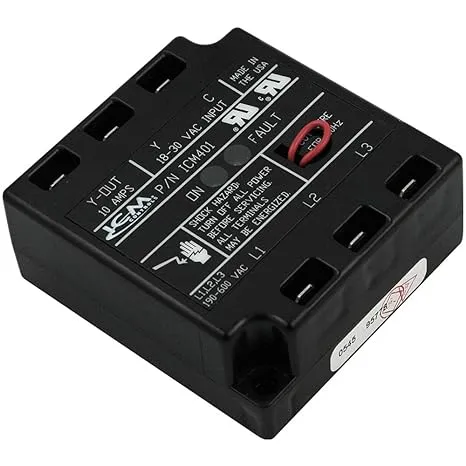 ICM Controls ICM401 Three-Phase Line Voltage Monitor Offering Protection Against Phase Loss/Reversal and Unbalance; 50/60 Hz, 190-600 VAC (18-30 Control VAC)