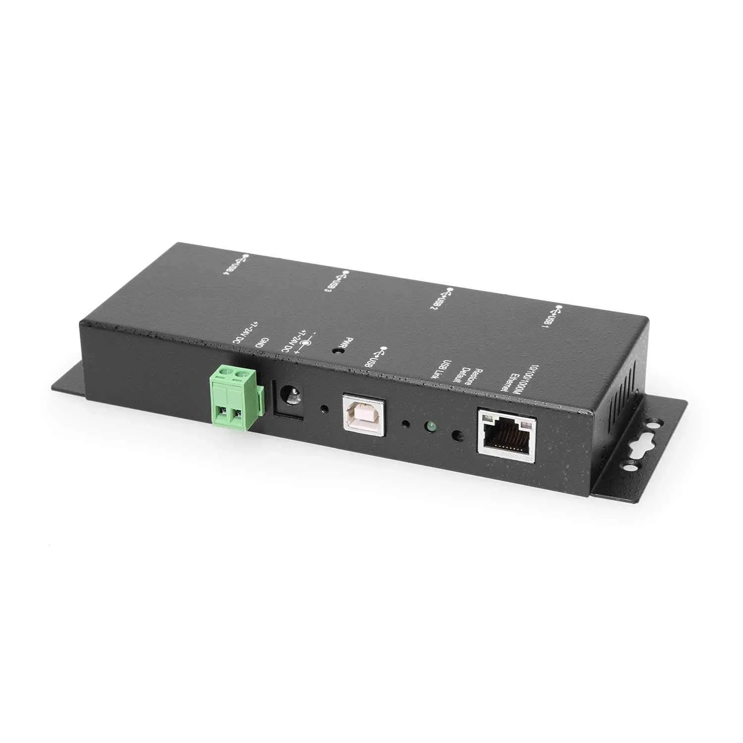 4 Port USB 2.0 Over IP Network Device Sharing Hub w/Screw-Locking Ports & Status LEDs