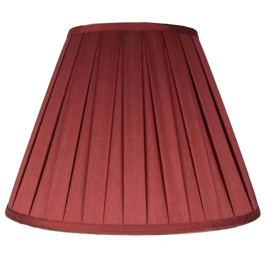 Urbanest Empire Box Pleat Lamp Shade, 8x16x11 inch, Burgundy, Red