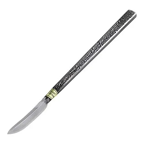 Wazakura Carbon Steel Spear Shaped Bonsai Jin Chisel 7.2 inches (185 mm) Made in Japan, Deadwood Carving Tool, Japanese Shari Bark Scraper, Detail Woodworking Gouge - Silver