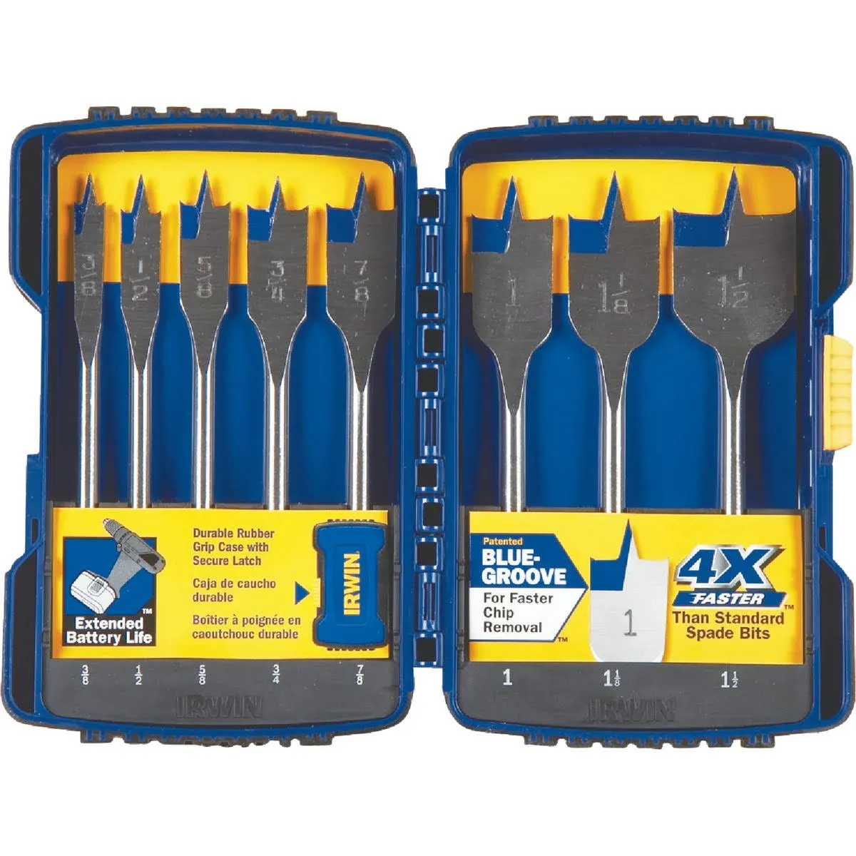 Irwin - IWAX128PC - SPEEDBOR 8-Piece Spade Bit Set