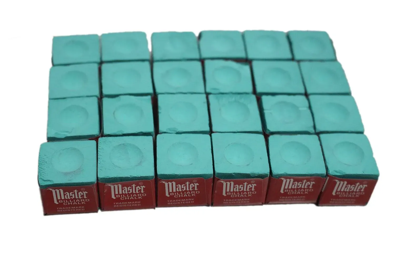 Master 24 Pieces Green Billiard Pool Cue Stick Chalk