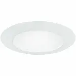 Halo 6&#034; in. White Recessed Ceiling Light Trim w/Albalite Glass Lens, Wet Rated