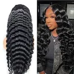 26 Inch Lace Front Wigs Human Hair Loose Deep Wave 13x4 Lace Front Wig Human Hair Pre Plucked with Baby Hair 180 Density Brazilian Virgin Human Hair Wig