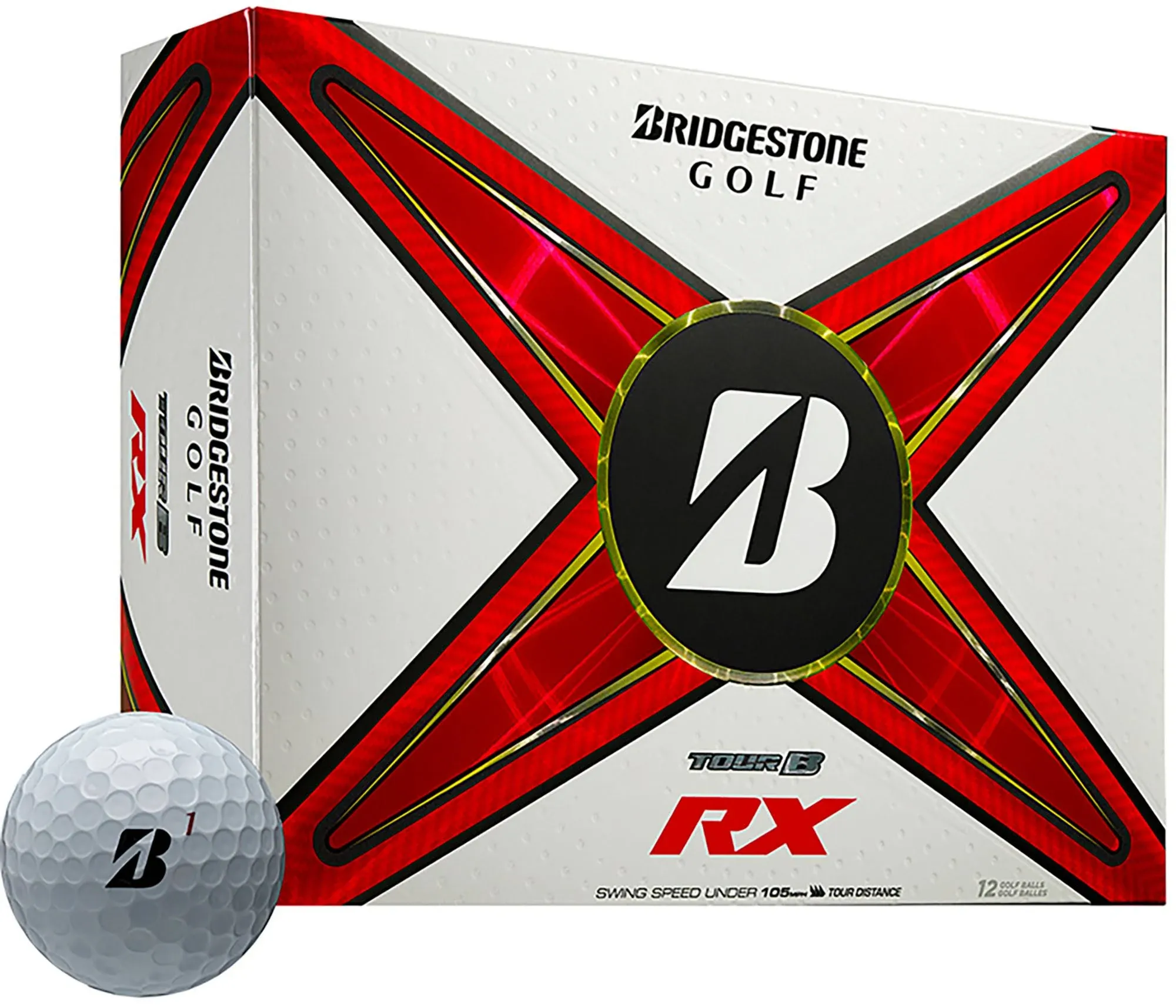 Bridgestone Tour B-RX Golf Balls (White, 12pk) 1 Dozen  2024 NEW