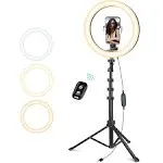 Sensyne 12" Ring Light with 62" Tripod Stand, LED Selfie Circle Light with Strong Magnectic Phone Holder Compatible with Cellphones for Live Stream/Recording/Photography/YouTube/TikTok