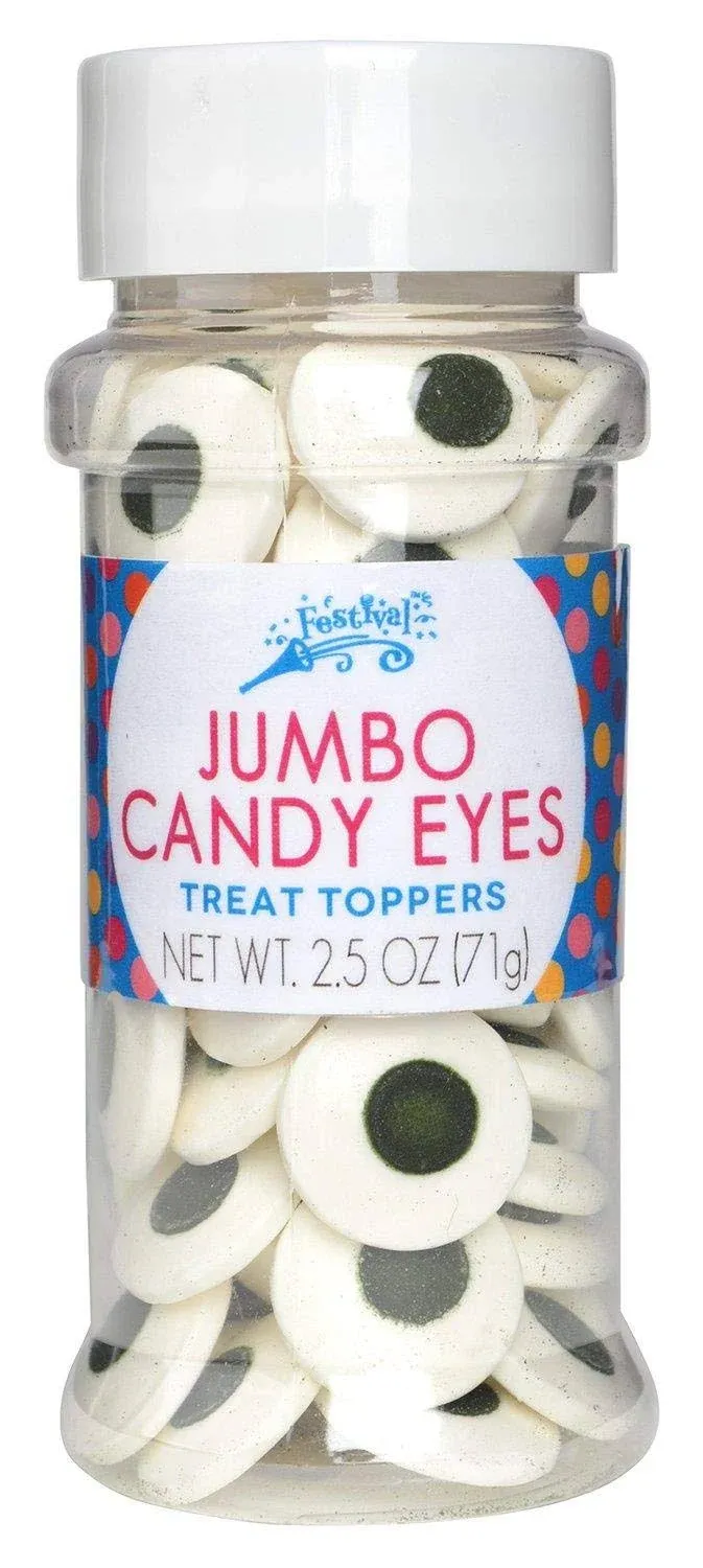 Jumbo Candy Eye Toppers - Edible Baking 2.5 Ounce (Pack of 2) Variety Pack